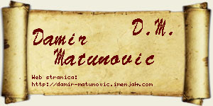 Damir Matunović vizit kartica